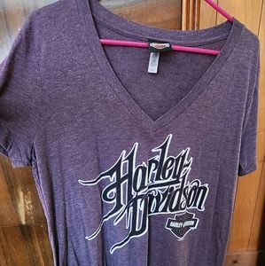 Harley Davidson v neck womans shirt